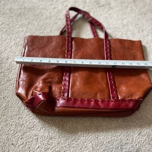 Maurizio Taiuti Brown and Red Tote Bag, in really good condition